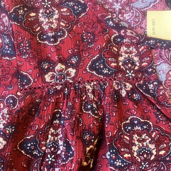 NWT American Eagle Womens Oversized Tunic Dress Size S Boho Floral 3/4 Sleeve - Picture 6 of 10